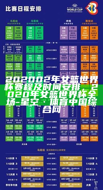 2025篮球世界杯赛程安排及时间表，篮球世界杯2023