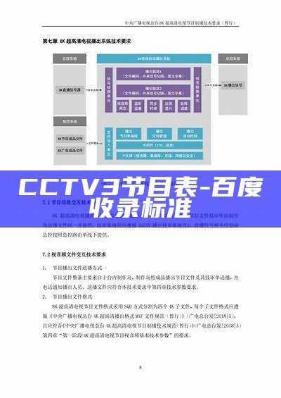 CCTV3节目表 - 百度收录标准